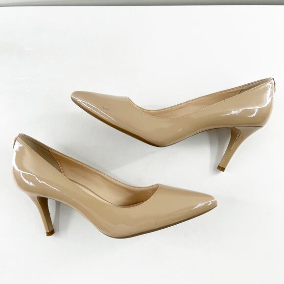 Cole Haan Pointed Toe Patent Leather Pumps Nude 10 - Picture 3 of 9